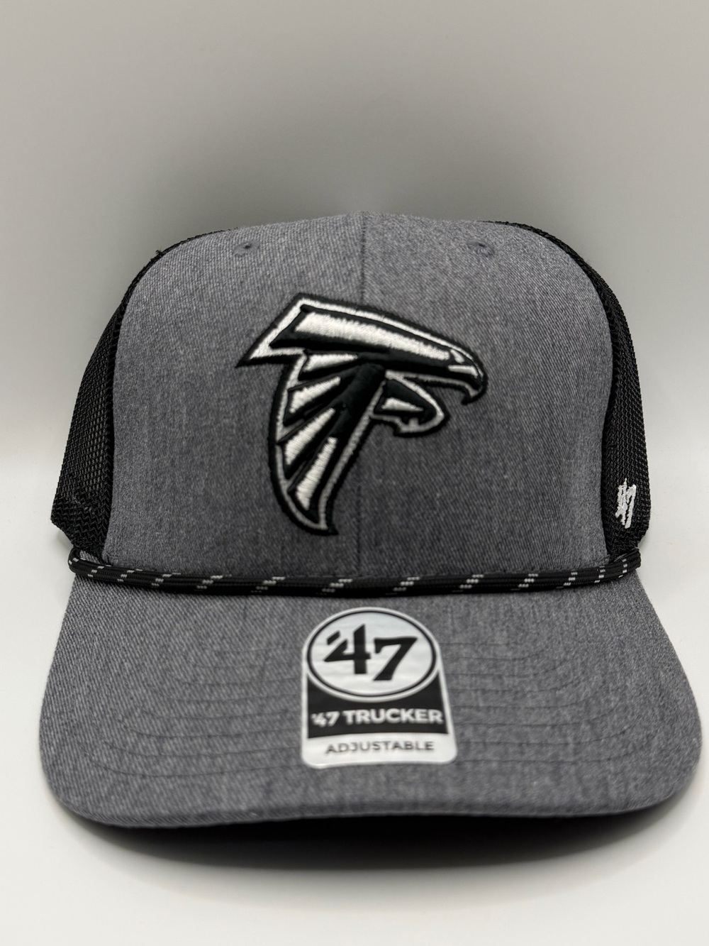 Atlanta Falcons '47 Carbon Strap Rope Snapback Charcoal Trucker Hat
